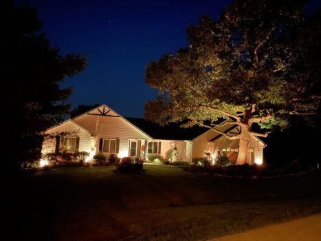 Landscape Night Lighting Installation